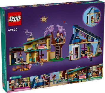 Блоковий конструктор LEGO Friends Родинні будинки Оллі й Пейслі (42620)